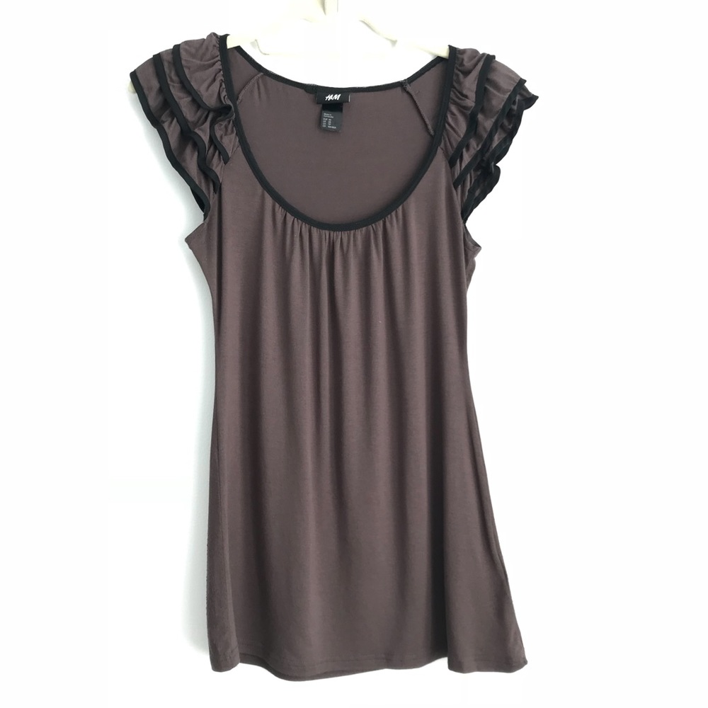H&M Cap Sleeve Scoop Neck Top